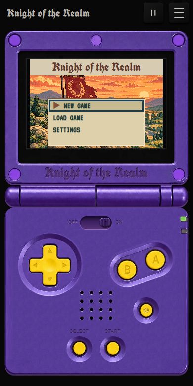 Revised purple portrait console with rounded corners and a shallow casing edge.