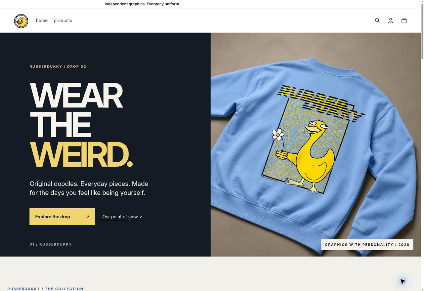 The collection has a simple online home