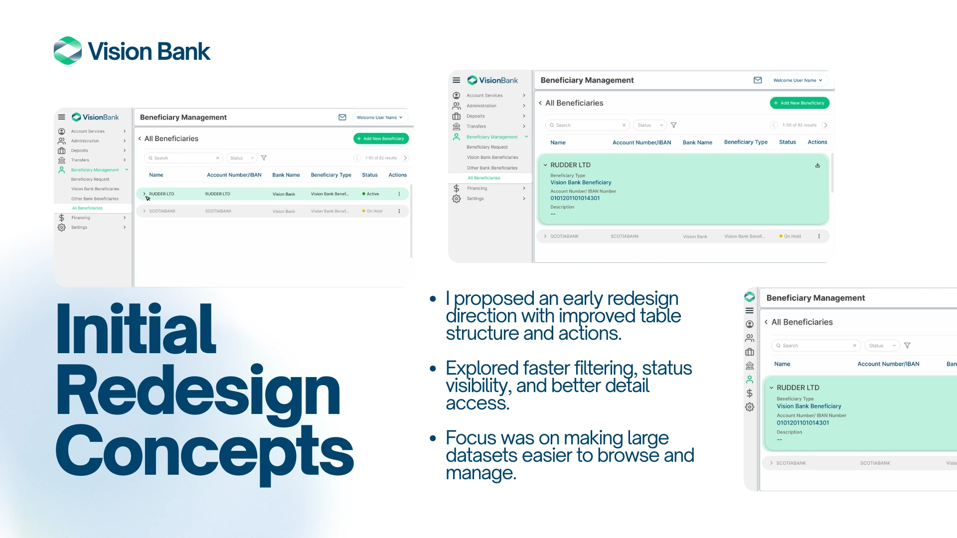 Initial Redesign Concepts