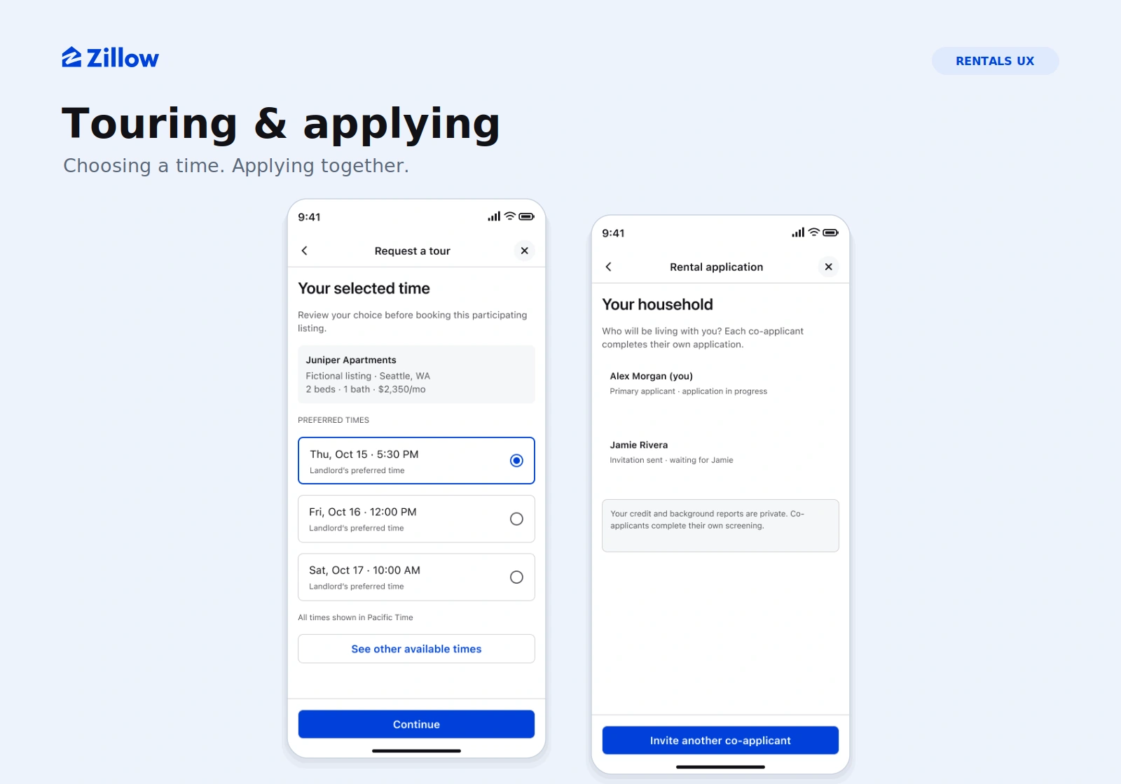 Tour scheduling and co-application